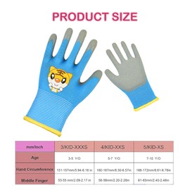 Neyared 3 Pairs Kids Gardening Gloves for Age 2-5, Toddler Garden Children's Gloves Superior Grip Durable Comfortable Multipurpose