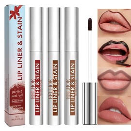 HERBENJOY Peel Off Lip Liner Tattoo, Nude Contour Makeup Lipsticks, Lip Stain Plumps Up Lip Colour, Long Lasting Removable lip liner pencil, With Hyaluronic Acid & Vitamin E (3PC, One Size）