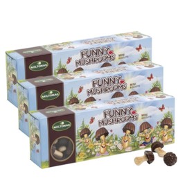 Miltonas Mini Mushroom Shaped Chocolate Cookies - Funny Chocolate Mushrooms Great for Weddings, Anniversaries & Birthday’s - Crunchy Bite Sized Pieces for All