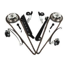 Engine Timing Chain Kit Timing Chain Kit Fits for 2009-2010 F150, 2006-2010 Explorer, 2005-2010 Mustang, 2006-2010 Mountaineer 4.6L, Replace OE 5W7Z-6268-AA, 1L2Z-6L253-BA