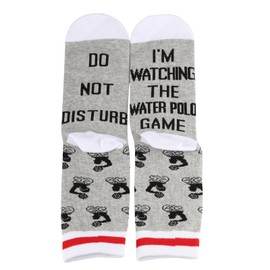 Water Polo Sports Theme Socks Water Sport Gift Waterpolo Team Gift (CA/US, Alpha, One Size, Regular, Regular, Water polo socks CA)