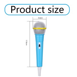 3 PCS Toy Microphone, Microphone Prop, Kids Microphone, Toy Microphone for Kids, Prop Microphone, Black Pink and Blue Microphone Toys for Kids, Role Play, Karaoke, Birthday Party, Stage Performance