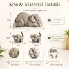 Elephant Figurine Set for Home Decor – Resin Mother &