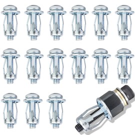 YOKOMING Jack Nut with Installation Tool Set M6 Petal Nuts - １５Pairs Threaded Insert Nuts Expansion Screw Jack Nut