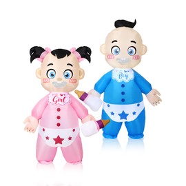 Poen 2 Pcs Inflatable Blow up Costume for Adult 96'' Baby Costume for Baby Shower Cosplay Gender Reveal Party(Baby)