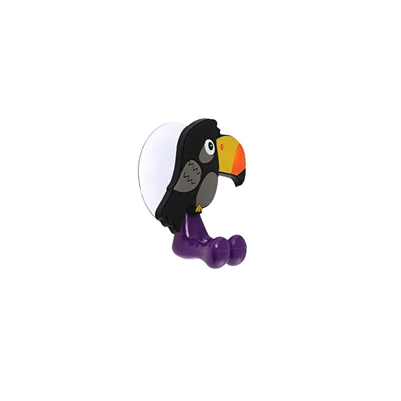 SandT Collection Toucan Suction Toothbrush Holder for Mirror Wall -