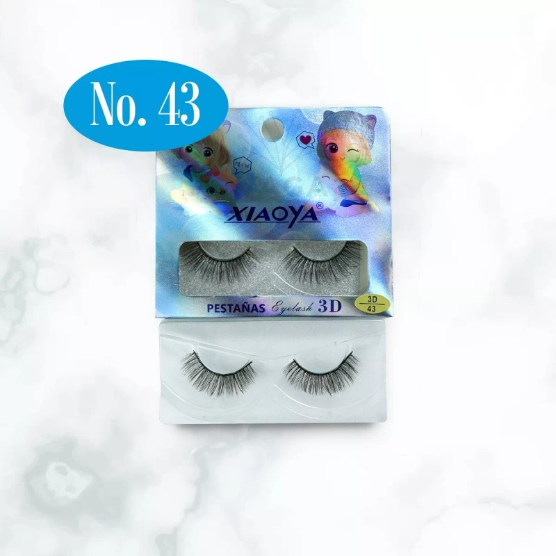 Vaga 12 Par Pestañas Postizas 3d Vision Natural Eyelash Caja