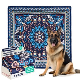 Qeils Washable Pee Pads for Dogs, Reusable Puppy Pads Super Absorbent Leakproof Dog Training Pads, Non-Slip Wee Wee Pads for Crate, Floor, Potty Pads Feeding Mat Dog Pee Extra Large Pee Pads 72"x72"