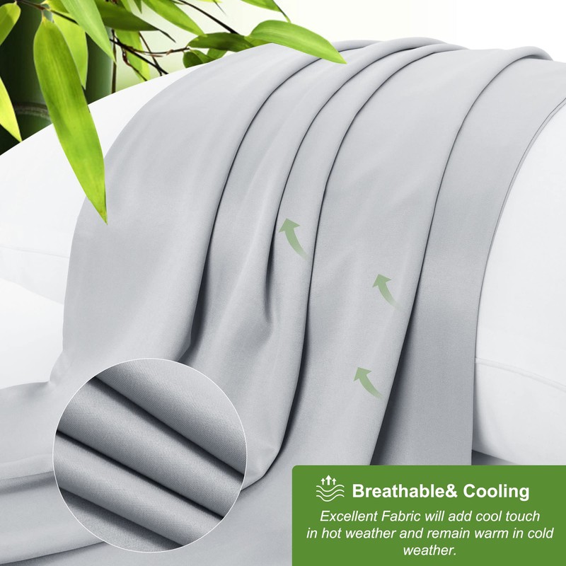 PiccoCasa Body Cooling Pillowcase Viscose from Bamboo Long Pillow Case