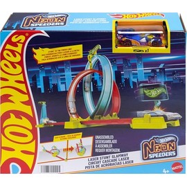 Hot Wheels Action Pista de Juguete Circuito Doble Loop Neón para niños de 4 años en adelante                                                          