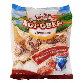 Imported Russian Soft Gingerbread Prianiki Korovka with Condensed Milk Filling by Rot Front - Set of 2-10.58oz / 300g