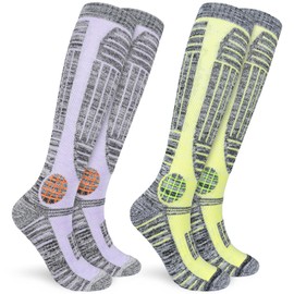 srclo Thermal Ski Socks for Men Women,Winter Thick Warm Knee High Sport Socks for Snowboard Walking Hiking Running Skiing and Outdoor Sports 2 pairs