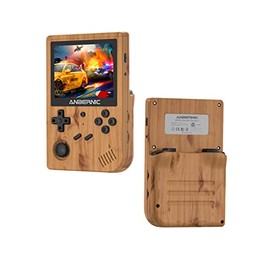 RG351V Retro Handheld Game Console , Open Source System Built-in Wifi Online Sparring With Portable Bag 64G SD Card (Wood)