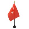 Turkey Table Flag 4'' x 6'' - Turkish Desk Flag