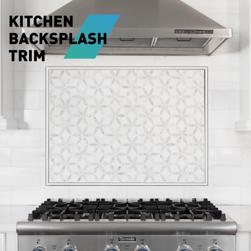 FCSOTSPS 10Pack Tile Edge Trim,39''x0.4'' Peel and Stick Aluminum Backsplash