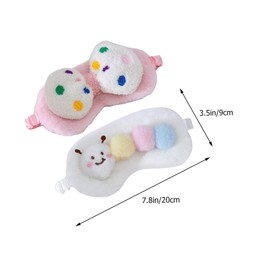 KOMBIUDA Night Mask for Women Girls Boys 2 Pack Sleep Mask Elastic Band Soft and Cozy for Restful Sleep