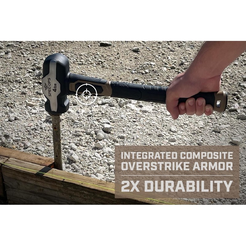 Spec Ops Tools Engineering Hammer, 4 lb Sledge hammer with