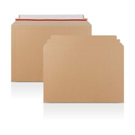 AKAR A4/C4-234x334mm -[ Pack of 10 ] Strong Rigid Cardboard Envelopes/Cardboard C4 Envelope, Heavy Duty 400gsm,Corrugated Capacity Book Mailers,Peel & Seal, Rip & Strip Open Capacity A4 Book Mailler