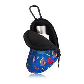 Kuskins Asthma Inhaler Holder,Protective Portable Travel Handy Holster for Adults and Kids,Lightweight Carrying Inhaler Case with Carabiner Clip and Mesh Pocket Inside (Inhaler Not Included)