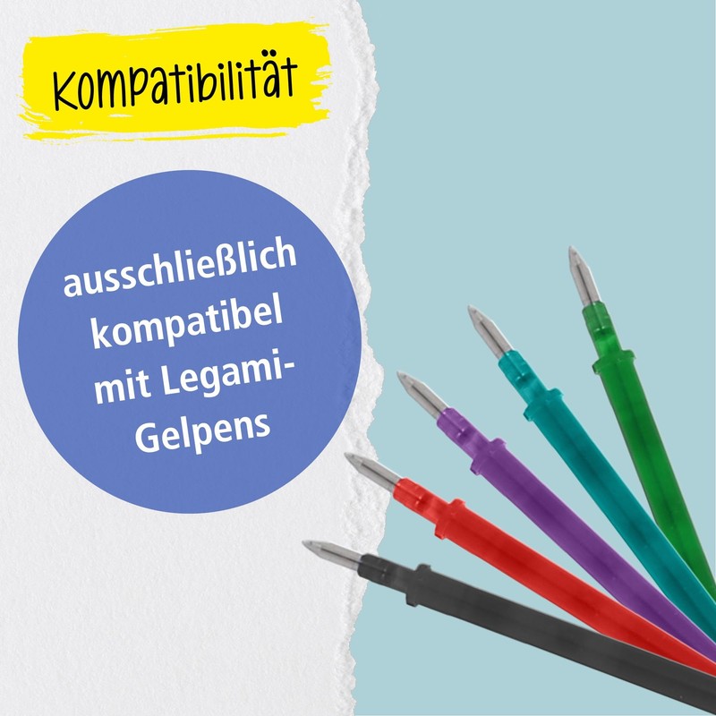 Online 12 x Erasable Refills Compatible with Legami Gel Pens