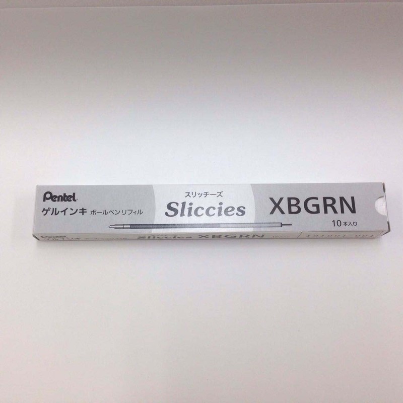 Pentel XBGRN5A Slitches Ballpoint Pen Refills, Set of 10, Black