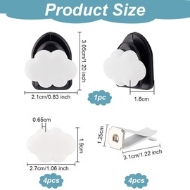 OLYCRAFT 5Pcs White Cloud Air Vent Clips with 1pc Self Adhesive Air Vent Clip Car Perfume Clips Fresheners Air Vent Clips Car Diffuser Vent Clips Car Air Vent Clips for Women Car Air Vent Accessory