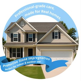 Nanoprotect Cement & Stone Sealer Indoor & Outdoor | Long-Term Protection Against Water, Stain & Dirt | for Granite, Marble, Tile, Ceramic, Cement & More | 1 gal Impregnator for 400 sq ft.