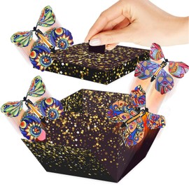 enxingo Schmetterlings Explosion Geschenkbox, Fliegende Schmetterlinge mit Box, Überraschung Geld Geschenkverpackung für Valentinstag, Weihnacht, Muttertag, Geburtstag, Hochzeit