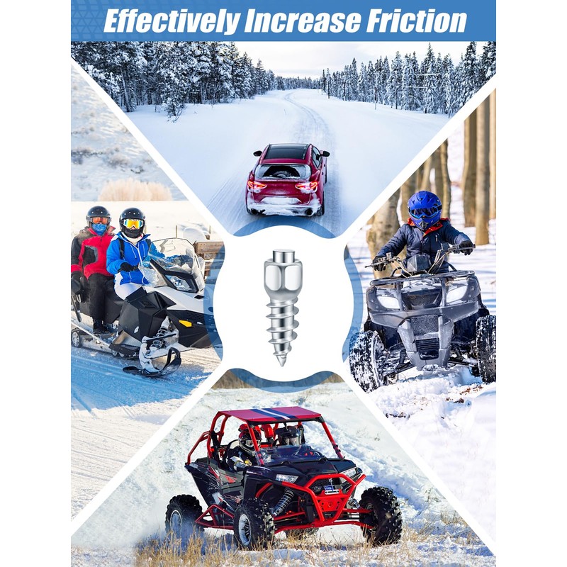 Bigmeta Screw Tire Studs, Snow Studs, Snow Tire Spikes with