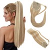 S-noilite Wrap Around Ponytail Hair Extension Human Hair Ponytail 18"