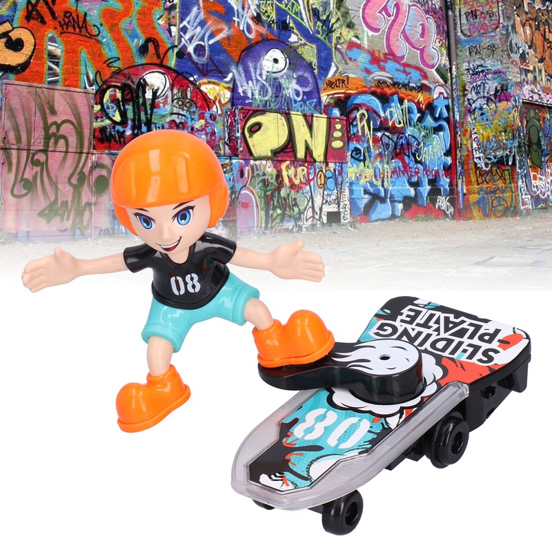 Children Electric Cartoon Scooter Toy Music Light 360° Rotation Stunt