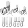 Hecfu 3 Pcs Cabinet Locks with Keys, 1-1/8" Cam Locks