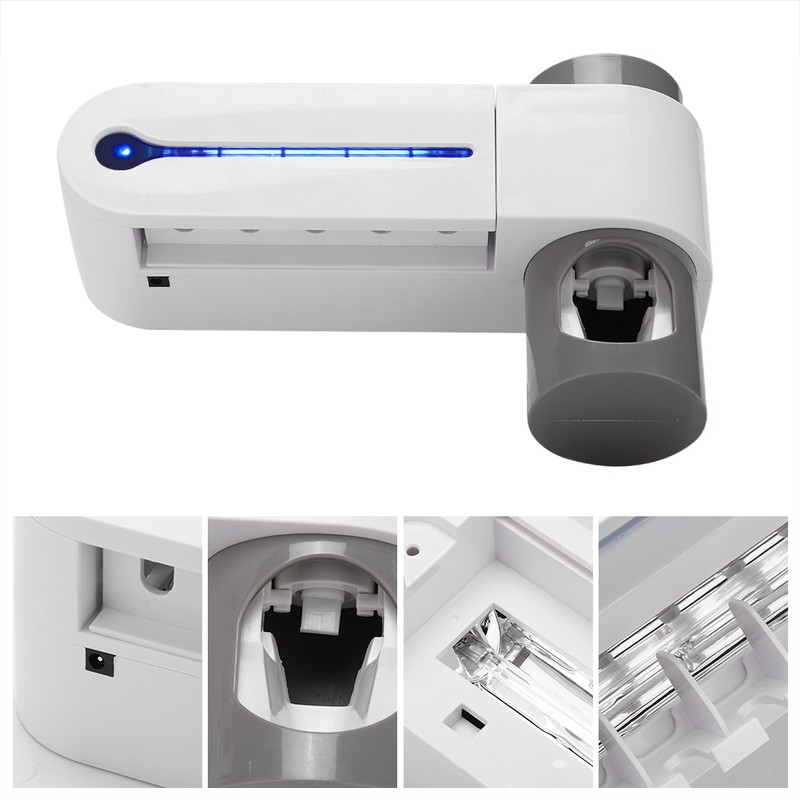 UV Light Cleaning Toothbrush Holder Cleaning Automatic Toothpaste Dispenser
