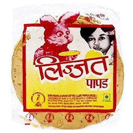 Lijjat Lijjat Pappadum Green Chilli Flavour - 200g (Pack of 3)