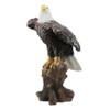 Large 21"H American Pride Bald Eagle Perching On Tree Stump