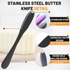 Sekonow 4 Colors Stainless Steel Butter Knife Spreader, 3 in