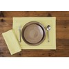 Solino Home Cotton Linen Napkins Yellow Hemstitch, 20 x 20