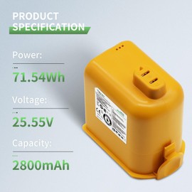 WUHAO for LG Cord Zero A9 Battery Upgraded 2800mAh for CordZero A9 A9 MAX A9M A9K-CORE A9MAX A9T-Ultra A9S A9K-PRO A9 Plus A905M A907GMS A905RM A908MVR A927KGMS Part No. EAC63758601 EAC63382201