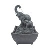 Nature's Mark 7.5" Playing Elephant & Baby Elephant Tabletop Water