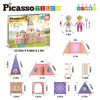 PicassoTiles 60pc Princess Castle Theme Magnet Tile Building Blocks 2