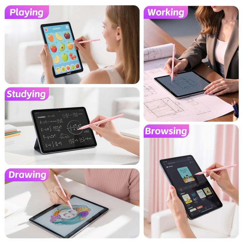 Tablet Pen for Android, Stylus Pen for Touchscreen Pink