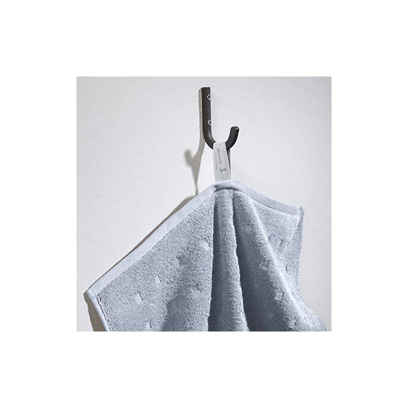 Möve Quadretti Walk Terry Towel Silver Size 50 x 100