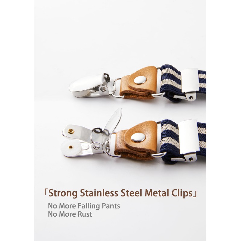 HISDERN Braces for Men Wide 2.5 cm with Very Strong