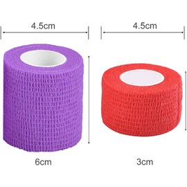 Jalan Self Adherent Bandage, Pet Vet Wrap bulk stretch Tape for Wrist, Ankle Sprains & Swelling, Assorted Color Pack of 5