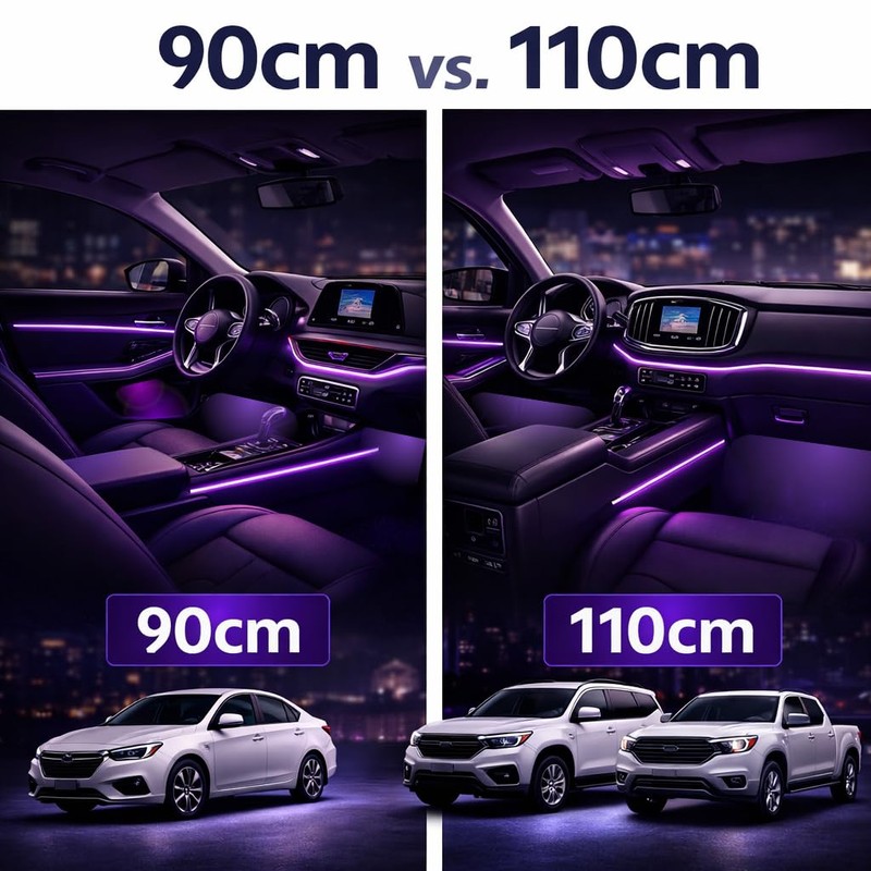 Acrylic Interior Car LED Strip Lights, Dreamcolor 10-in-1 Car Ambient