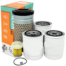 Jvfnxpm 6C060-99410 Outer Air Filter HH160-32093 Oil Filter Maintenance Kit for Kubota B26 B2100 B2400 B2410 B2630 B2910 B3030 B7400 B7500 B7510 B7610 with HH670-37710 Filter HH660-36060 Oil Filter