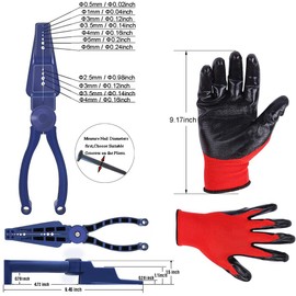 VIWIEU Nail Holder for Hammering Safety Plastic Pliers, Finger Protective Nail Guide for Small Screws and Finishing Nails, Slip Joint Pliers Tool Gadget for Household Construction (with Work Gloves)
