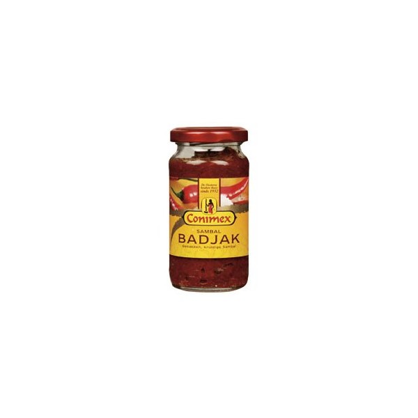 Conimex Sambal Badjak Hot Chilli Paste (Economy Case Pack) 7 Oz Jar (Pack of 6)