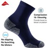 CWVLC Compression Athletic Unisex Quarter Socks Cushioned, 4-pairs (Black2,Navy Blue2),