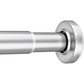 Spring Tension Shower Curtain Rod, 31-75 Inches Heavy Duty Shower Curtain Rod Rust Proof Bathroom Curtain Rod, Adjustable Shower Curtain Rod No Drill Easy Segmented Installation, Nickel - Color: Silver, Size: 31-75 Inches